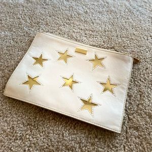 Stella McCartney Faux White Leather Star Clutch